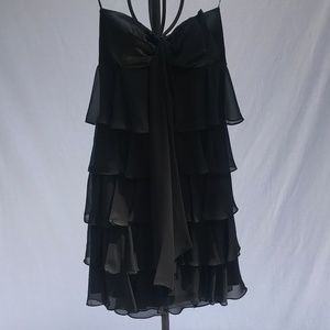 Charming strapless black mini dress!